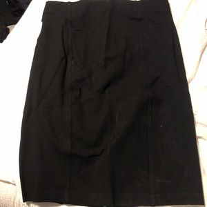 Black midi skirt
